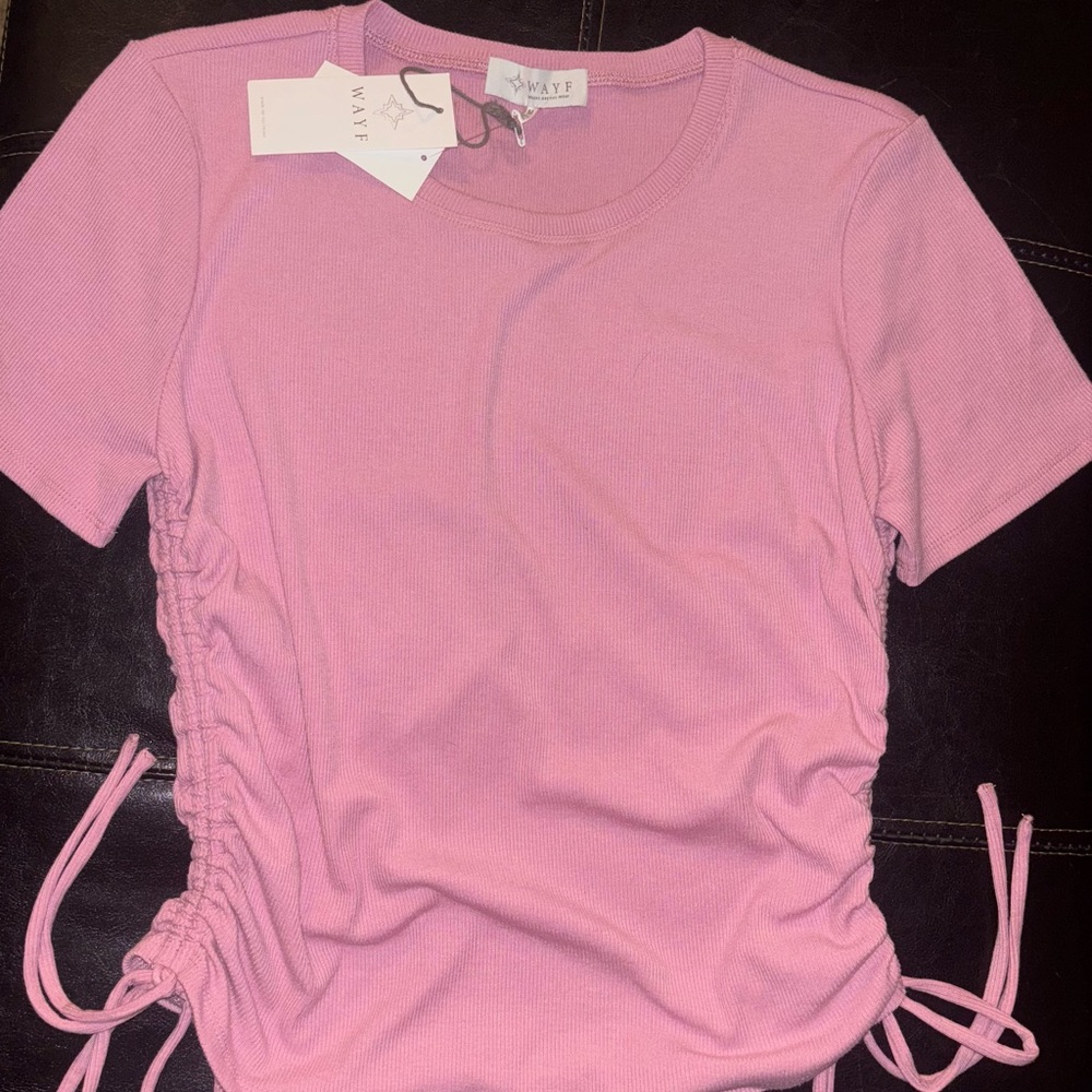 WAYF Ruched Knit Tee - Picture 3 of 3